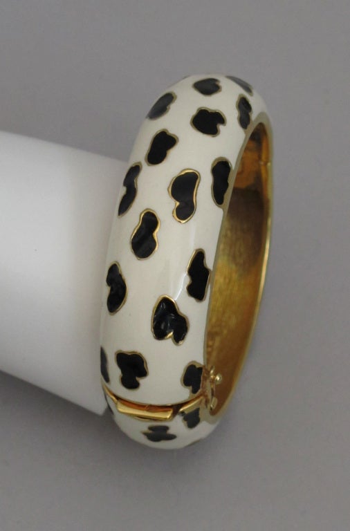Ciner leopard enamel bracelet