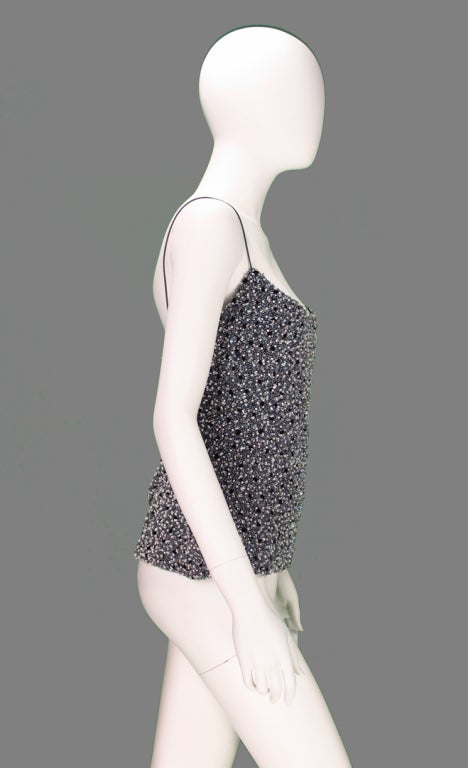 Randolph Duke heavily beaded evening top In Excellent Condition In West Palm Beach, FL