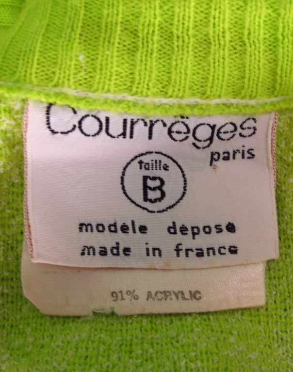 Courreges lime green X cardigan sweater 5
