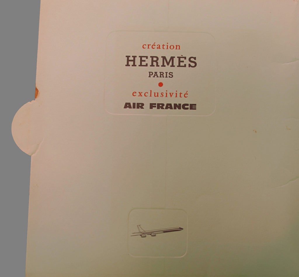 Foulard Hermès 1967 Roues de Canon Caty Latham Air France Excellent état à West Palm Beach, FL
