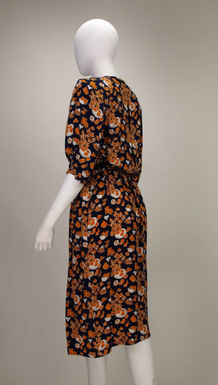 Women's Yves St Laurent  YSL floral print day dress