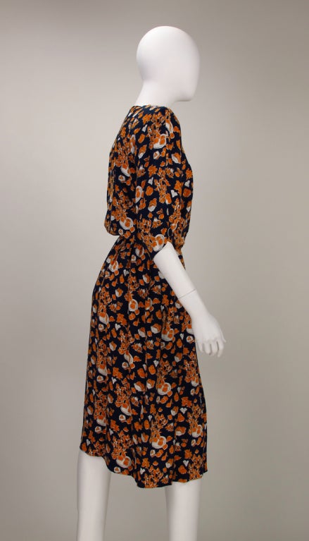 Yves St Laurent  YSL floral print day dress 2
