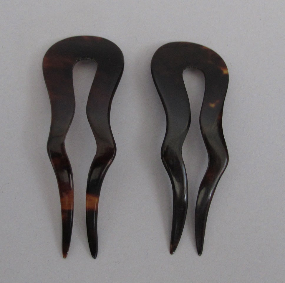 Tortoise shell hair pins