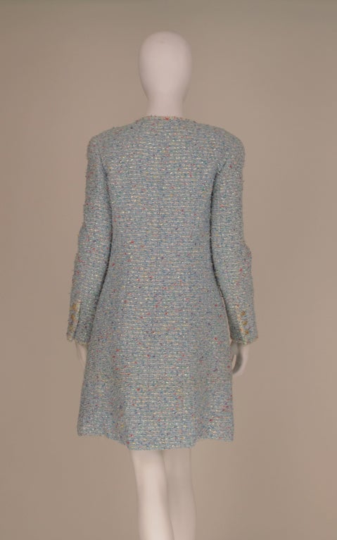 Chanel confetti  tweed coat 2