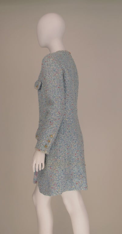 Chanel confetti  tweed coat 3