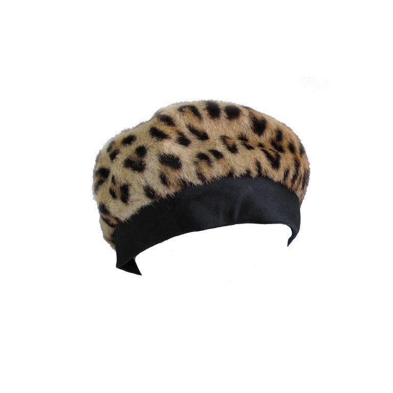 Leopard” pill box hat at 1stDibs