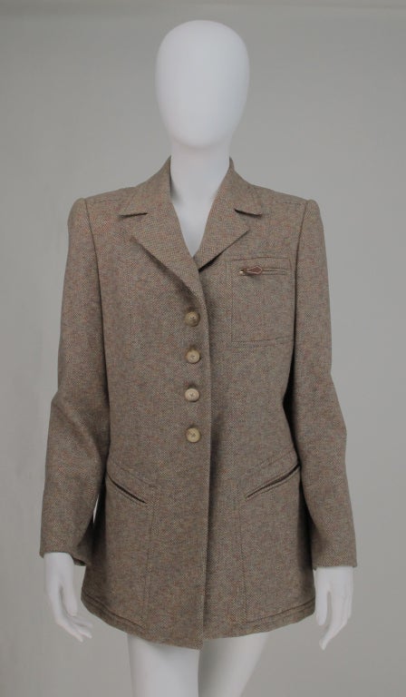 Hermes tweed riding  jacket