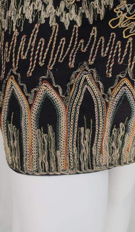 1990s Gianfranco Ferre embroidered silk skirt 2