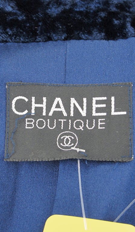 Chanel crushed velvet pea coat 7