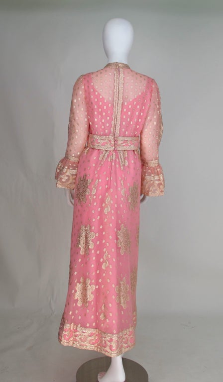 Women's 1960s Tina Leser Originals Raj inspired gown
