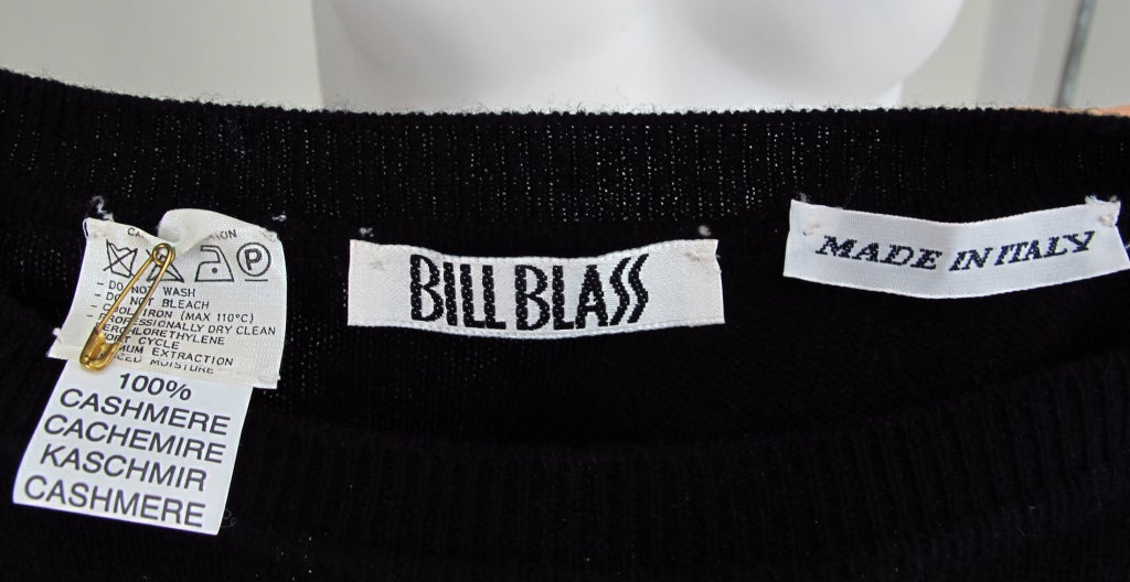 Bill Blass cashmere and metallic lace sweater set, 1980s 5