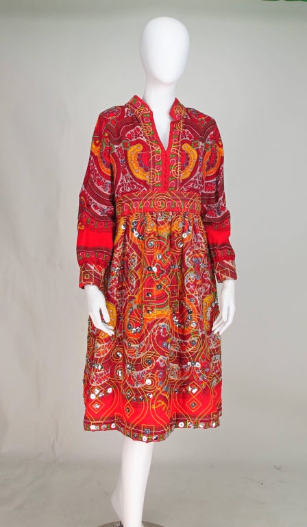 Women's 1970s Bohemian luxe sequin dress Martha Palm beach