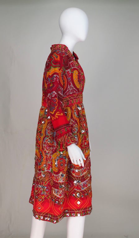 1970s Bohemian luxe sequin dress Martha Palm beach 1