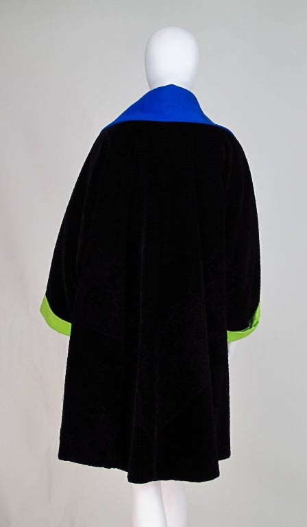 Gianni Versace Couture quilted velvet swing coat 2