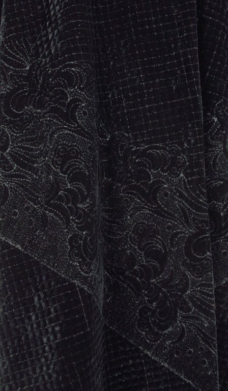 Gianni Versace Couture quilted velvet swing coat 4