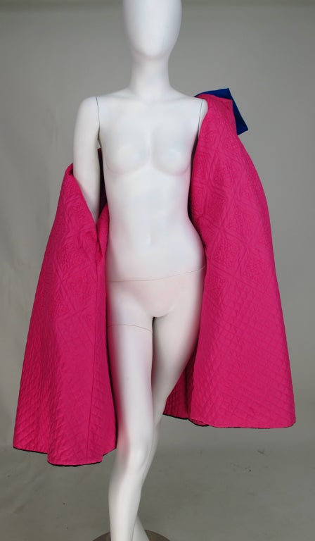 Gianni Versace Couture quilted velvet swing coat 5