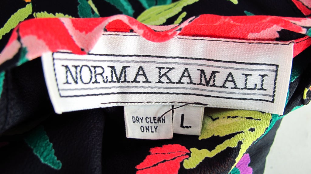 Norma Kamali printed reversible  maxi coat 1980s 4
