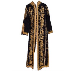 Manteau en laine brodé d'or & d'argent Maroc des années 1960