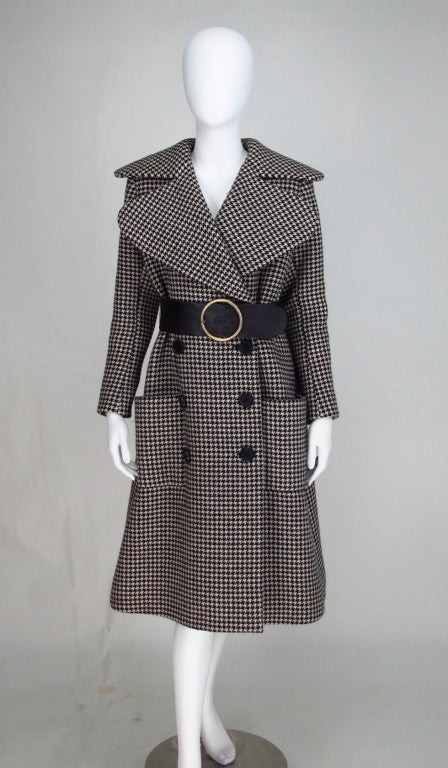 Norman Norell hounds tooth check coat 1960s