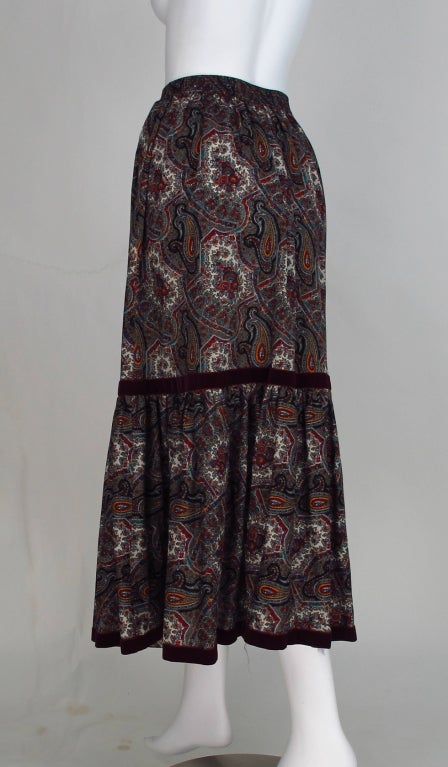 Women's 1970s Yves St Laurent  peasant skirt