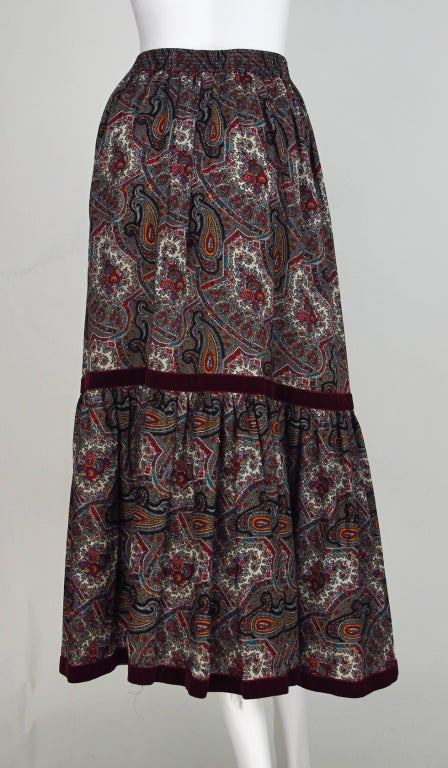 1970s Yves St Laurent  peasant skirt 1