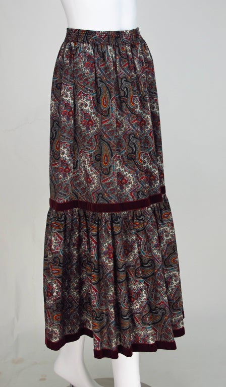 1970s Yves St Laurent  peasant skirt 2