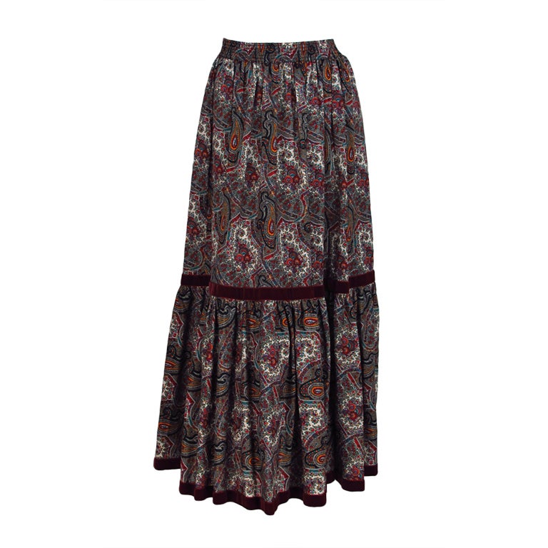 1970s Yves St Laurent  peasant skirt