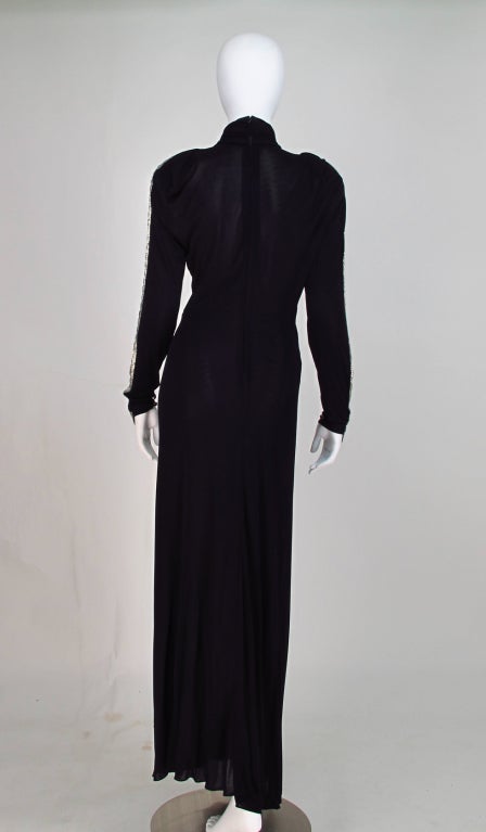 Karl Lagerfeld for Chloe diamante arrow gown 1970s at 1stdibs