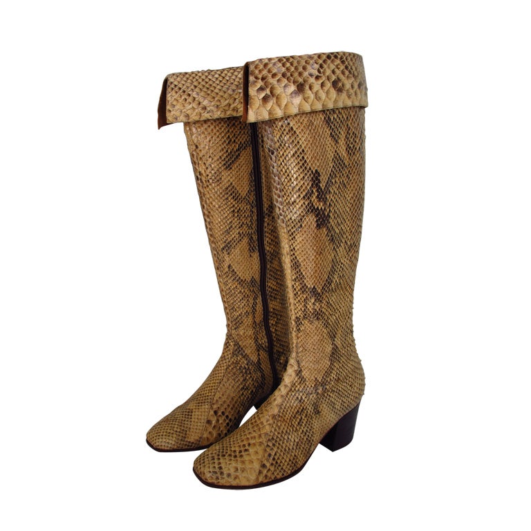 python knee boots