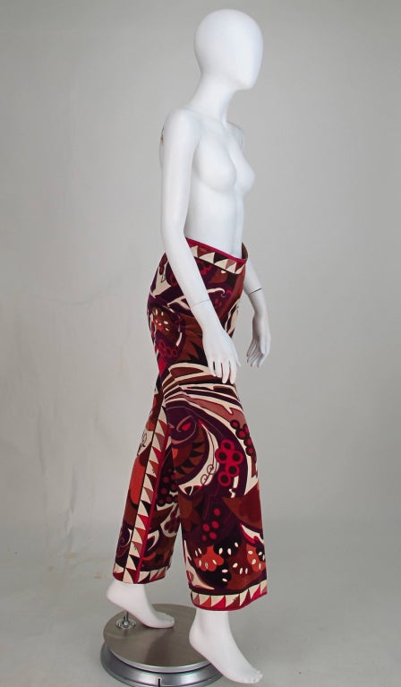 1960s Pucci  winter velvet trouseres In Excellent Condition In West Palm Beach, FL