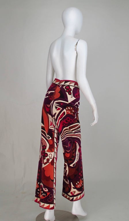 Women's 1960s Pucci  winter velvet trouseres