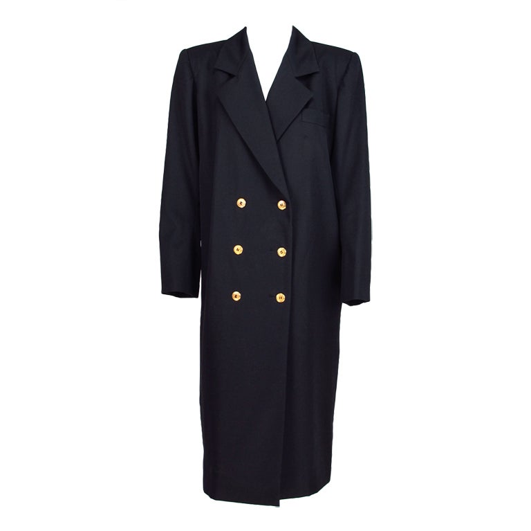 Yves St Laurent double breasted coat at 1stdibs