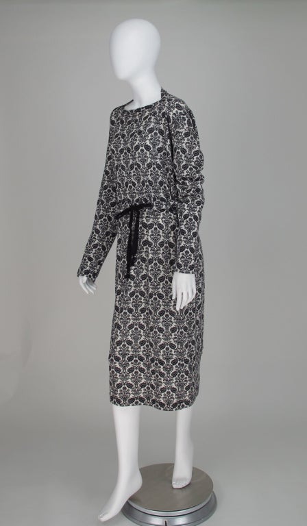Comme des Garcons, Tao black and white knit dress In Excellent Condition In West Palm Beach, FL