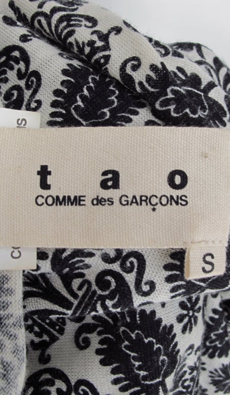 Comme des Garcons, Tao black and white knit dress 4