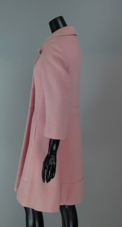 pale pink wool coat