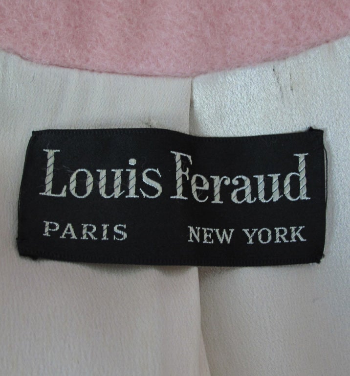 Louis Feraud 1960s Mod pink wool coat 5