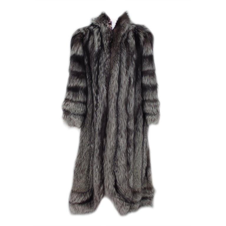 1990s Fabian, London Silver fox coat