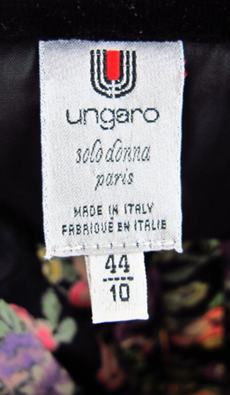 1980s Ungaro floral smock dress 5