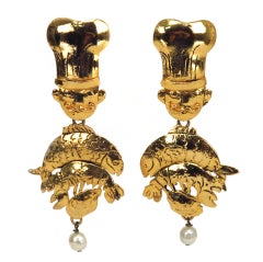 Isabel Canovas the golden chef earrings
