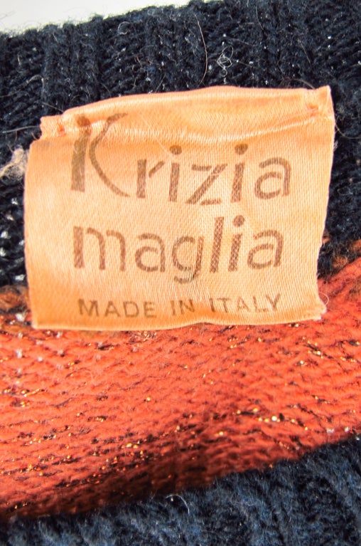 Rare Krizia Maglia Monkey Love sweater 1980s 4