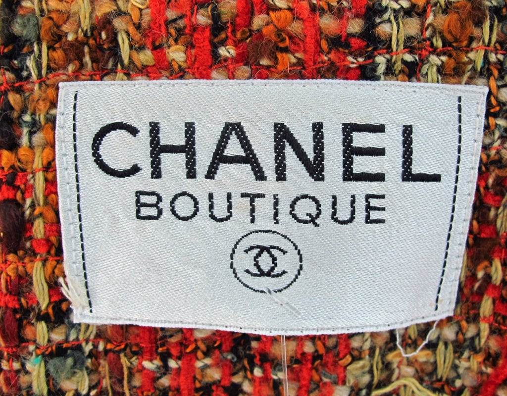 1990s Chanel russet tweed suit 3
