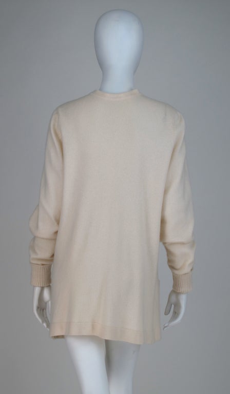 Chanel cream cashmere classic sweater 5