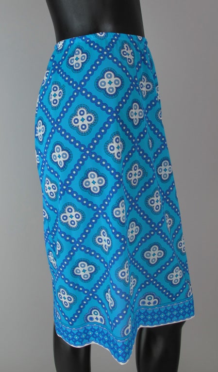1960s Pucci Moorish print slip In Excellent Condition In West Palm Beach, FL