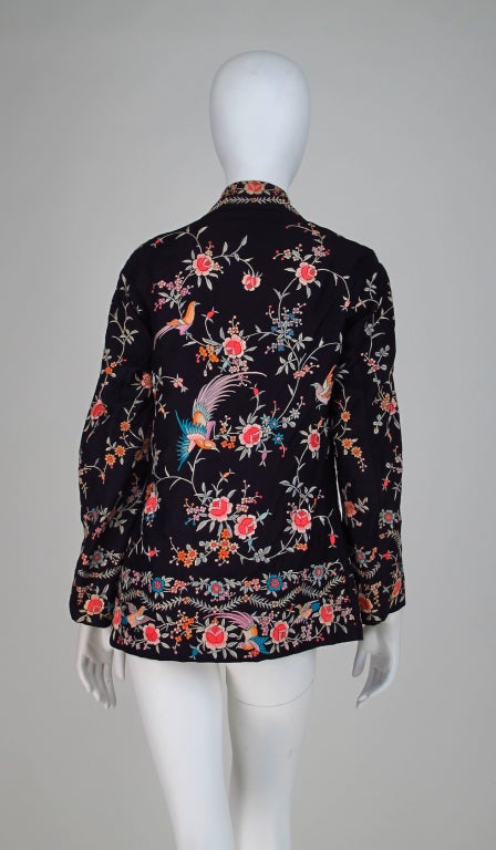 Women's 1920s Embroidered silk evening jacket