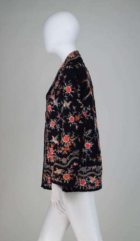 1920s Embroidered silk evening jacket 2