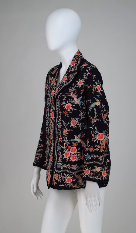 1920s Embroidered silk evening jacket 3