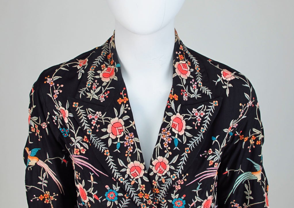 1920s Embroidered silk evening jacket 4