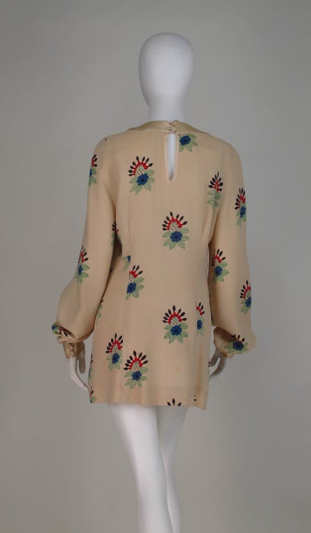 Women's 1970s Ossie Clark for Radley print by Celia Birtwell mini dress tunic