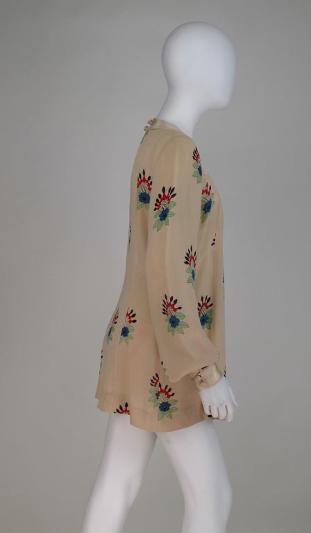 1970s Ossie Clark for Radley print by Celia Birtwell mini dress tunic 1