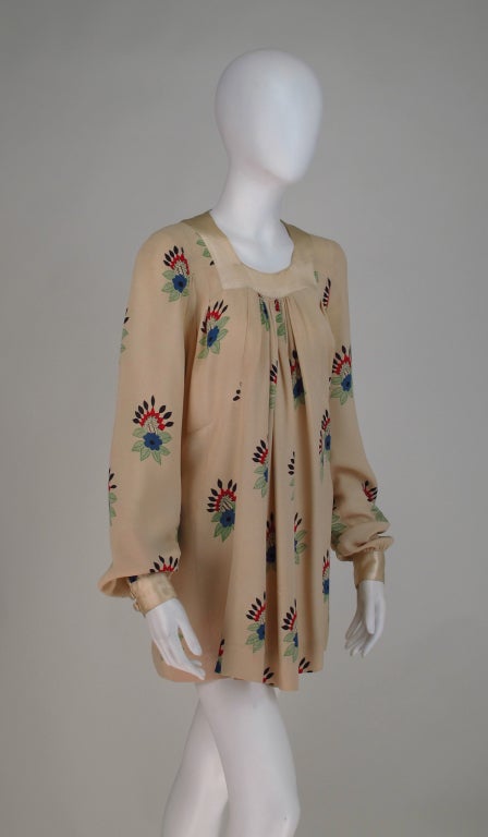 1970s Ossie Clark for Radley print by Celia Birtwell mini dress tunic 2